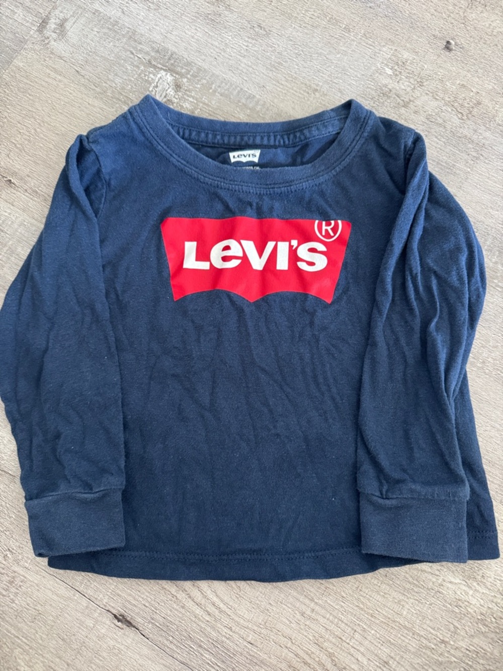 Levi's Navy Long-Sleeve Logo Tee for Kids 18m
